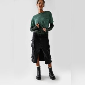 Free People - We The Free Vella Tee - Forest Pine Colour